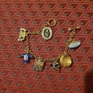 Baltimore RAVENS "EARLY 2000's" NFL *PANDORA TYPE* Womens Charm Bracelet.
